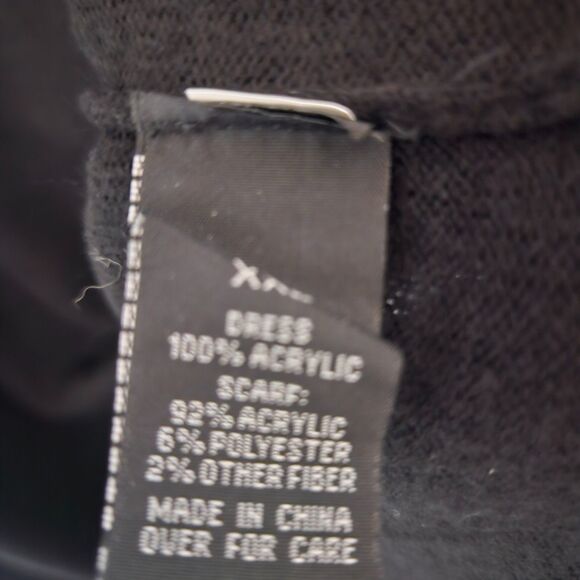 New IZ Byer XXL Sweater Dress Black Knee Legnth Long Sleeve - Picture 4 of 7